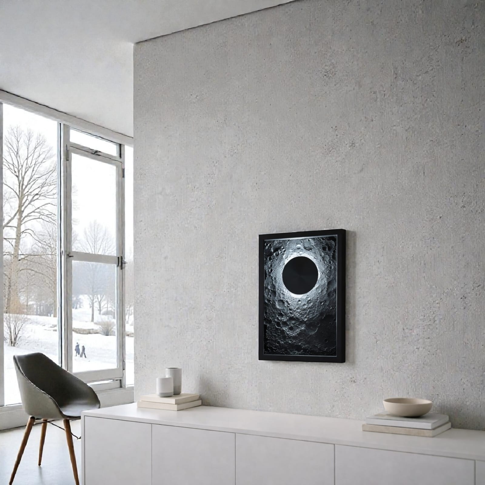 Moon Scape Modern Frame Lamp
