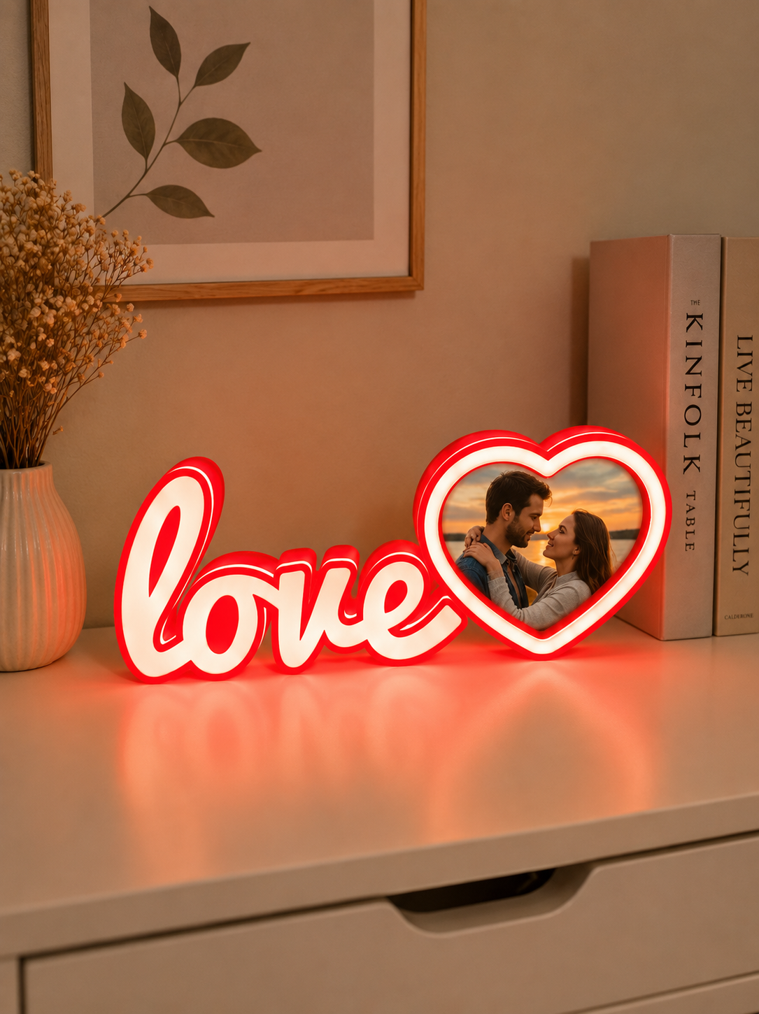 LOVE HEART PHOTO FRAME LED LAMP - Image 2