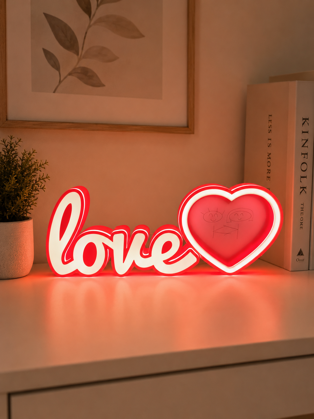 LOVE HEART PHOTO FRAME LED LAMP - Image 3
