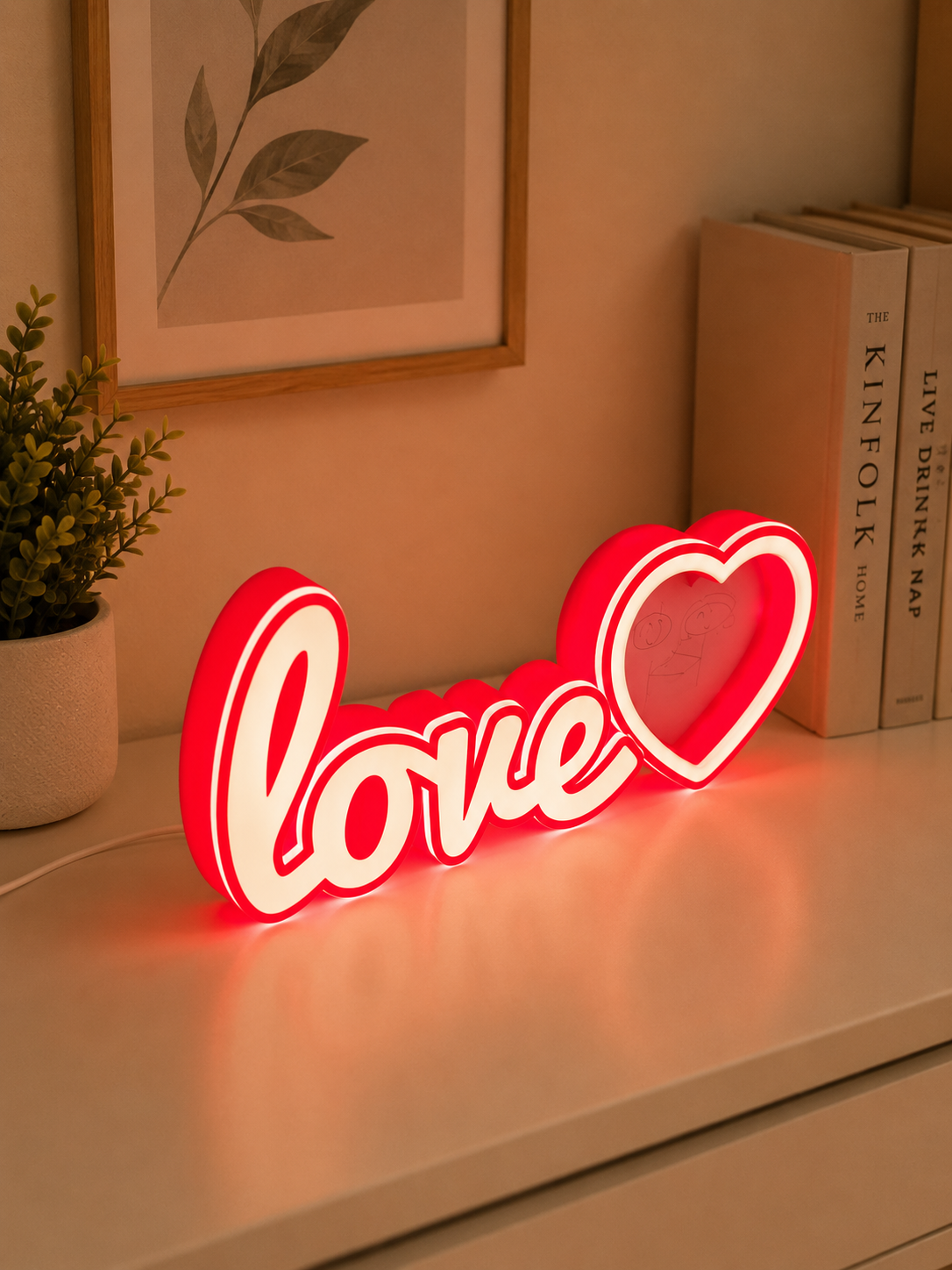 LOVE HEART PHOTO FRAME LED LAMP - Image 4
