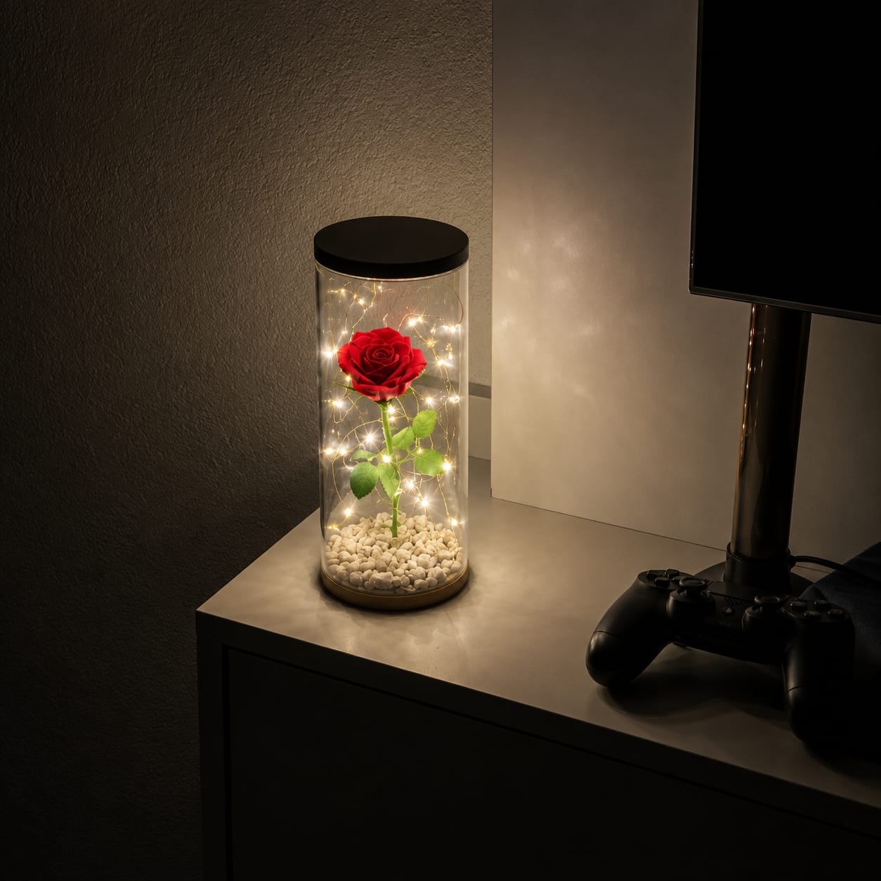 Rose With Fairy Light