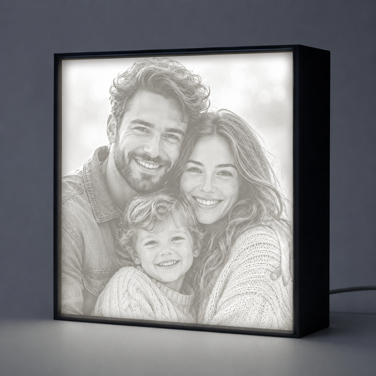 Portrait Lithophane With Lightbox